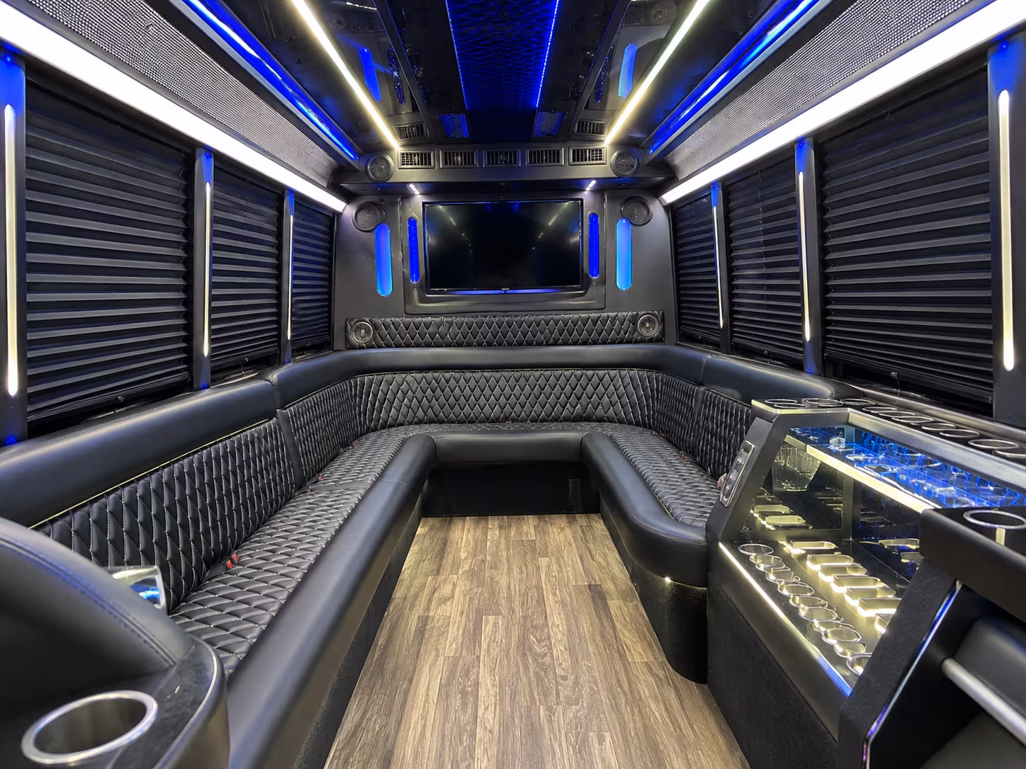 St. Paul Bachelor & Bachelorette Transportation party bus interior