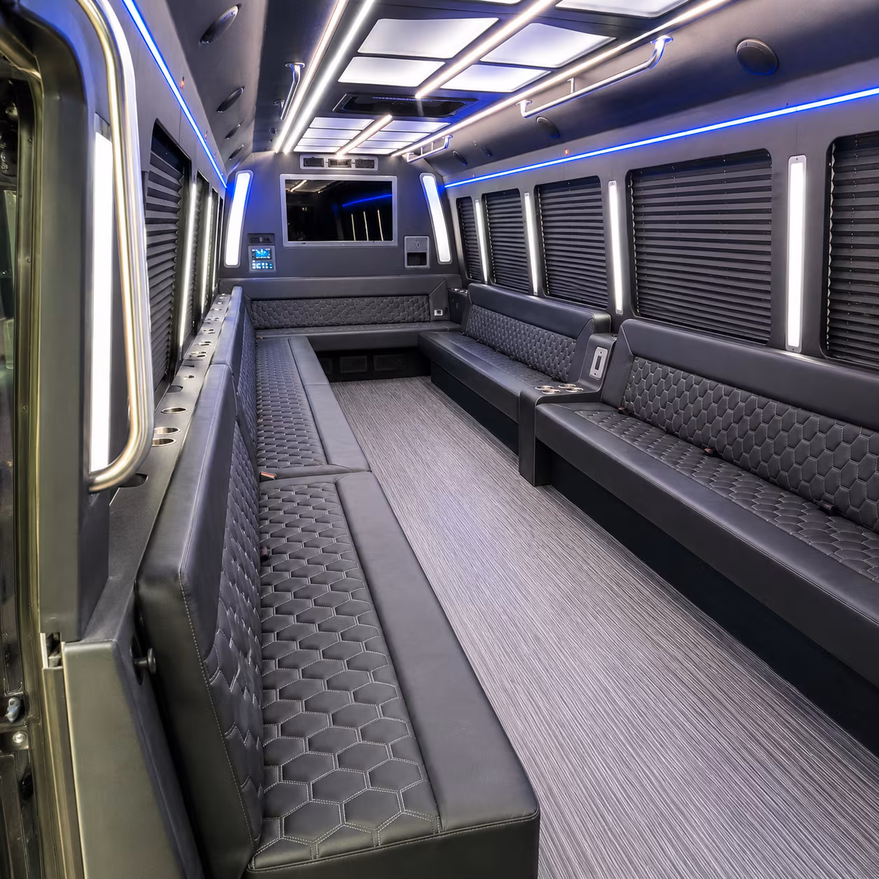 St. Paul Birthday, Sweet 16, & Quinceañera Transportation party bus exterior