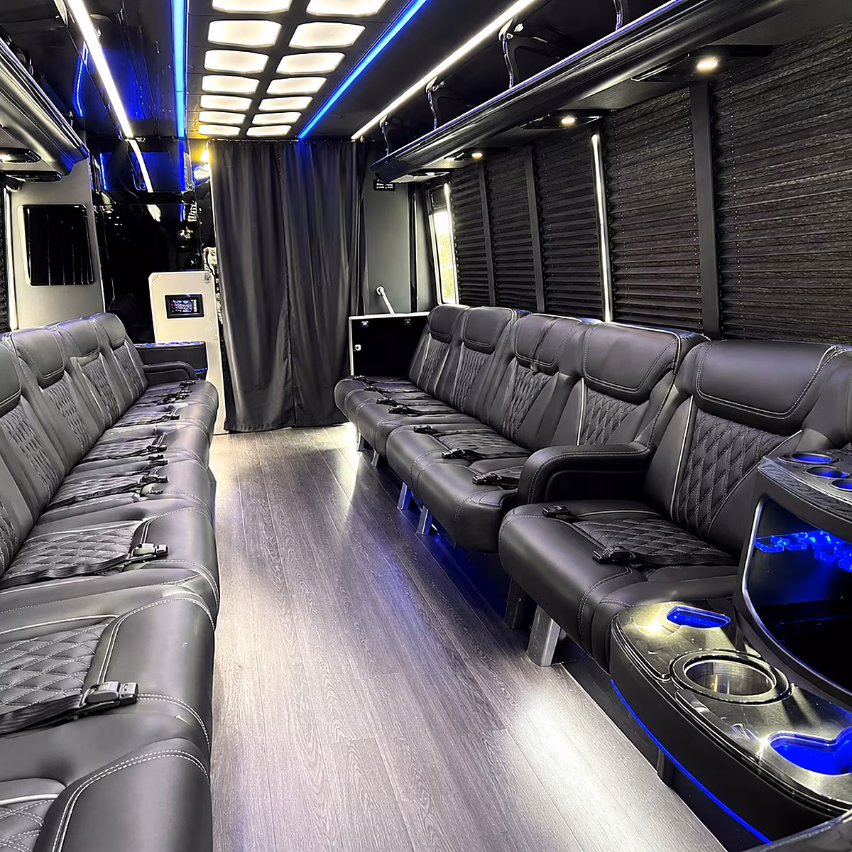 St. Paul Concert & Music Festival Transportation party bus interior