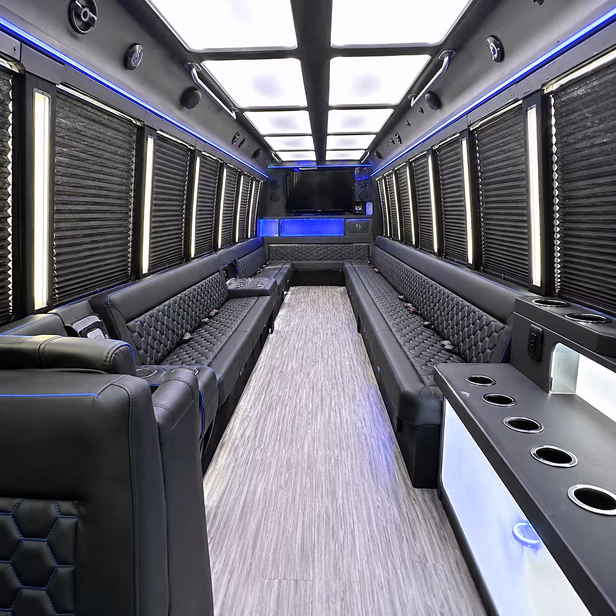 St. Paul Private Event Transportation party bus interior