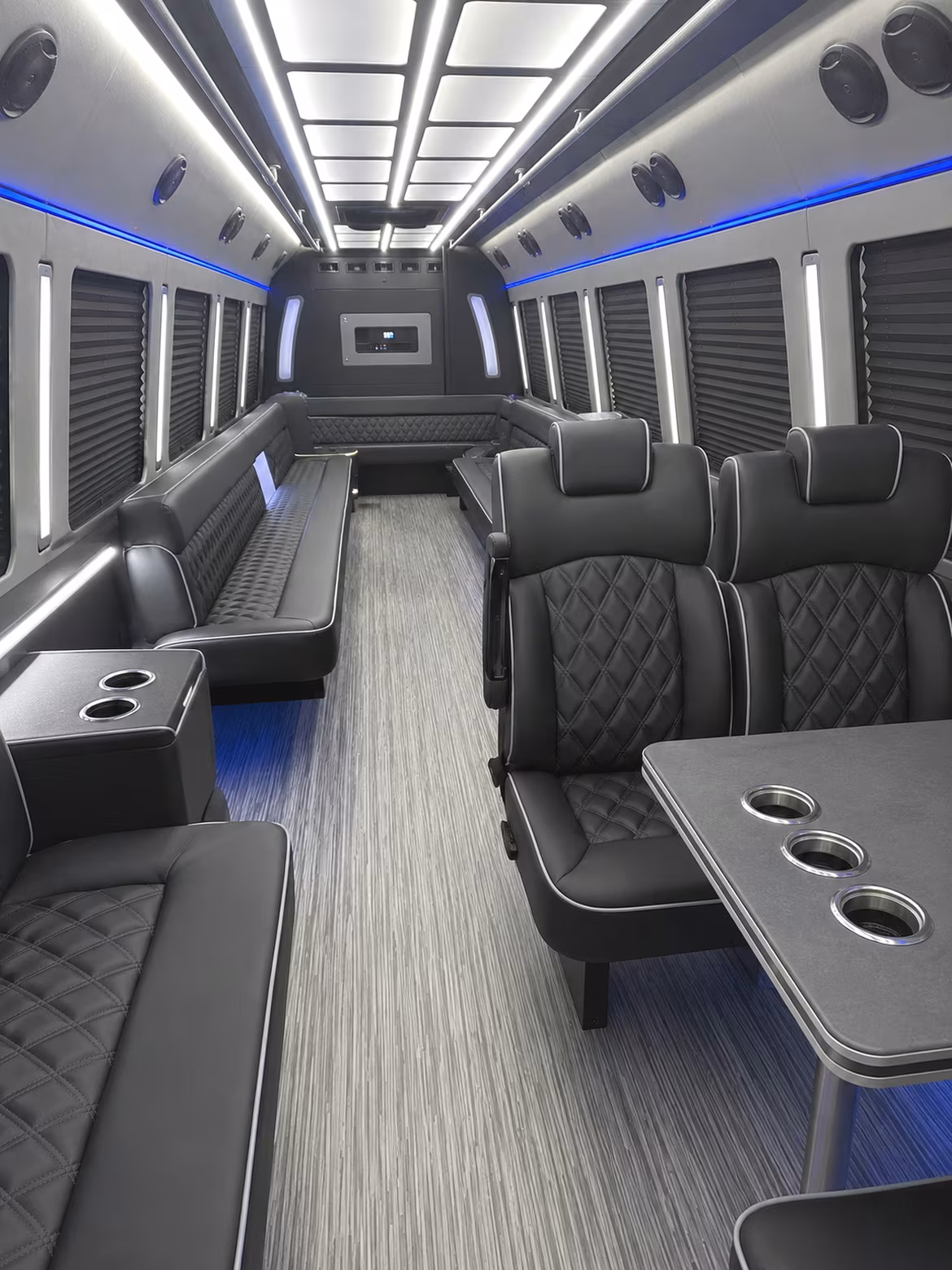 St. Paul Wedding Transportation party bus interior