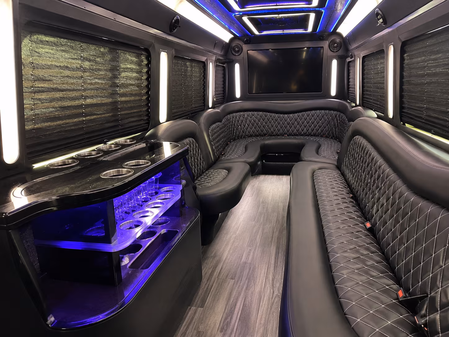 St. Paul Winery Tour & Pub Crawl Transportation party bus interior