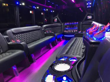 Bloomington 15 Passenger Party Bus Interior