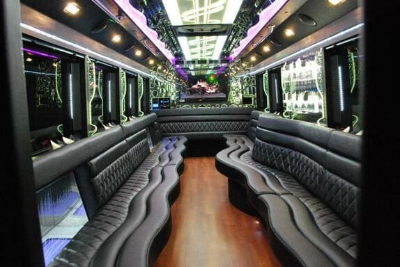 Bloomington 25 Passenger Limo bus Interior