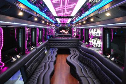 Maple Grove 50 Passenger Party Bus Interior